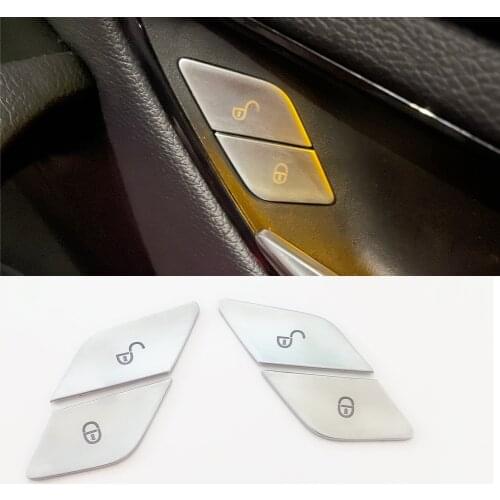 Car Door Lock Unlock Buttons Cover For car Mercedes Benz C E GLC Class W205 W213 X253 Car Accessories car decal car stickers
