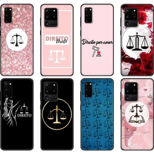 Black tpu Case For Samsung galaxy S20 /S20 PLUS/S20 ultra/S20+ /S20FE back cover Law Student Lawyer Judge Justice