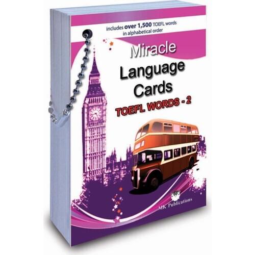 Miracle Language Cards (TOEFL Words-2) (Word Card) English Murat Wolf MK Publications