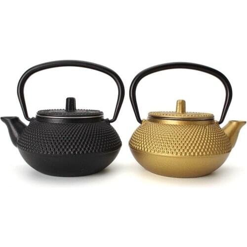 Cast Iron Tea Pot Teapot Japanese Style Kettle With Strainer Flower Tea Puer Kettle Coffee Teapot 300ml