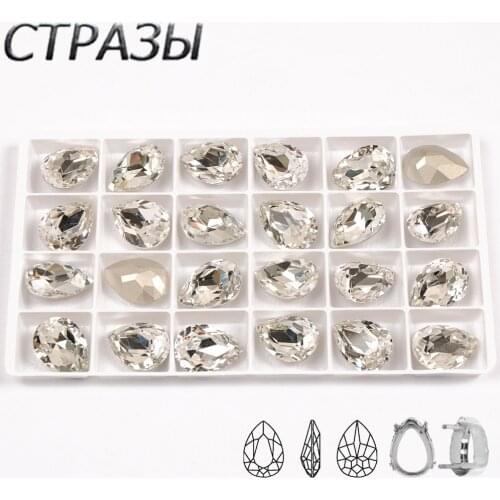 CTPA3bI Super Clear Garment Decorative DIY Sewing Rhinestones Drop Glass Beads Crafts Fancy Stones For Dancing Dress Gym Suit