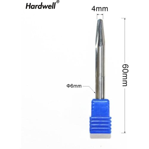 6mm*R2*60L-free shipping 2 edge straight taper ball nose end mill,woodworking router bit,wood tool,spherical cone milling cutter