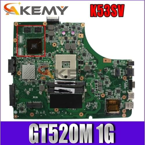 K53SV Laptop Motherboard K53SV REV 3.0/3.1 For ASUS K53SC A53S X53S P53S K53SJ K53SC With GT520M 1G GPU Notebook Mainboard