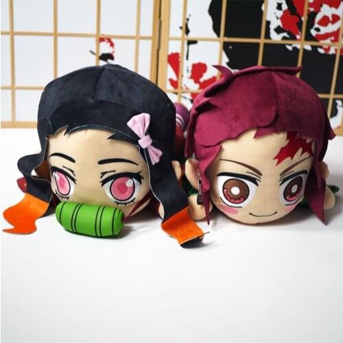 Kimetsu No Yaiba Plush Toys Demon Slayer Kamado Tanjirou Nezuko Agatsuma Zenitsu Figure Doll Pillow 40cm Anime Cosplay