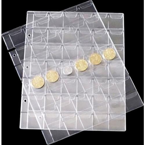 20/30/42 Pockets Classic Plastic Coin Holder Sheet Storage Collection Money Album Case