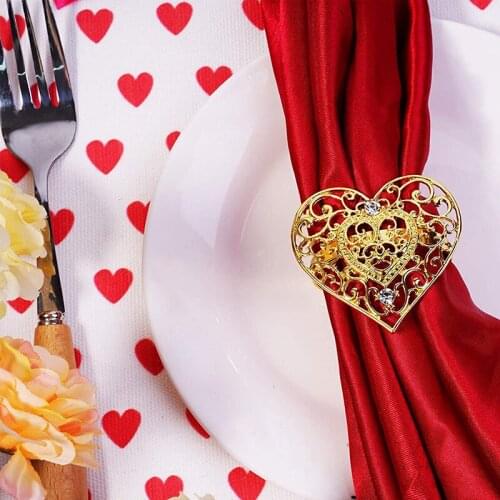 Napkin Rings High-End Love Knot Napkin Ring Used In Bar Restaurant Christmas Dinner Valentines Day Decoration Household Supply