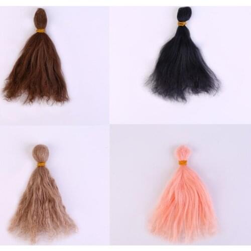 Export Quality 10 Pieces /lot 11 Different Colors of Curly Mohair For DIY Reborn Dolls BJD Dolls Mohair Reborn Dolls Accessories