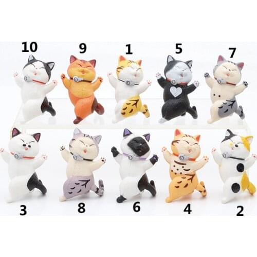 Mini Cat Doll Cute PVC Animal Miniatures Japanese Style Cat Doll Blind box Figures Creative Handicraft Ornaments Collect Gift
