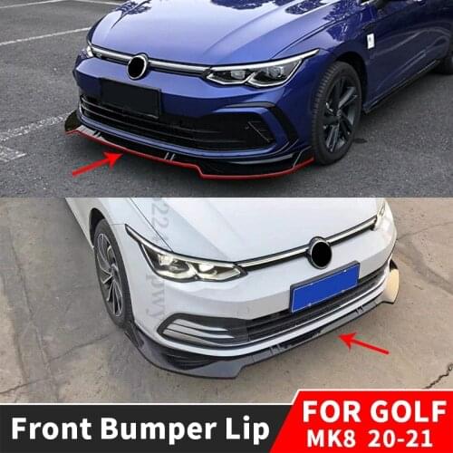 Front Bumper Lip Splitter Spoiler Diffuser Protector Guard Trim For VW Golf 8 MK8 PRO R-Line 2020 2021 Accessories Body Kit
