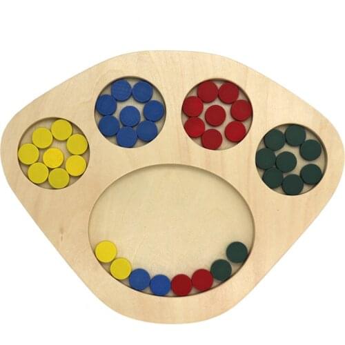 Logowood Montessori Educational toy Color sorting tray Color Matching Toy bizybord developing Color perception toy for childeren