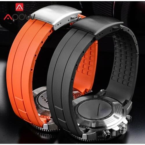 22mm Rubber Strap Diving Waterproof Silicone Watchband Men Replacement Bracelet Watch Band for Mido Tissot Seastar T120.407