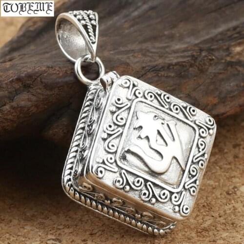 Handcrafted OM Ghau 925 Silver Tibetan OM Gau Box Pendant vintage sterling silver Buddhist Prayer Box Pendant