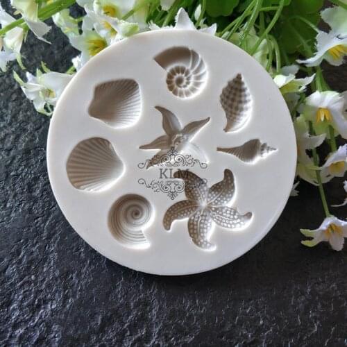 Conch silicone mold Starfish shells Chocolate tools A variety of conch clay tools Cake decoration tools KLM-00100
