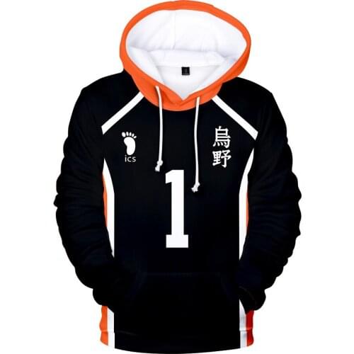 Haikyuu Hoodie Sweatshirt Unisex Adult Kids Hinata Shoyo Kageyama Tobio Cosplay Costume 3D Print Karasuno Funny Hoodie Anime