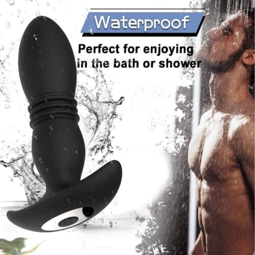 Retractable Thruster Vibrator of Anal Plug Butt G-P Point Masturbators For Men And Women Adult Sex Toys Wireless Remote control