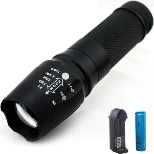 High Bright Power Flashlight XM L2 Led Torch Lampe Torche Linternas Protable Flash Light Lamp AAA or 18650 Battery + Ac Charger