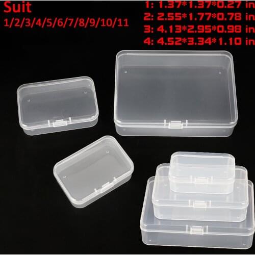 Storage BoxS For Small Objects Daily Necessities Jewelry Toys Sd card Bead Container Electronic Components Storage Clear Lidded