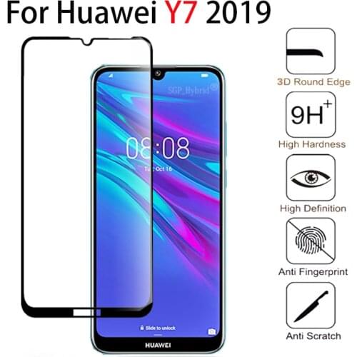 9H For Huawei Y7 2019 Tempered Glass Full Cover For Huawei Y7 2019 Scratch resistant case huawey Y 7 y72019 on for huaweiy7 2019