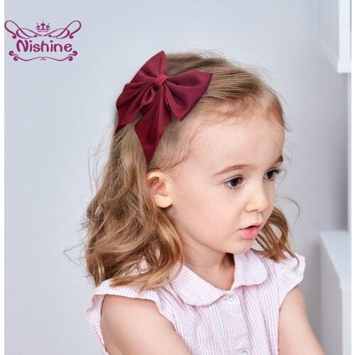 11.5 CM Solid Color Handmade Bowknot Toddler Hair Clip Cute Princess Hairpin DIY Baby Girls Ponytail Headwear Costume Decoration