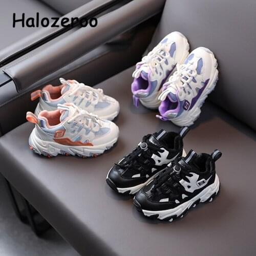 Winter Kids Sport Sneakers Baby Girls Slip On Brand Shoes Children Warm Casual Sneakers Boys Black Chunky Sneakers Trainers New