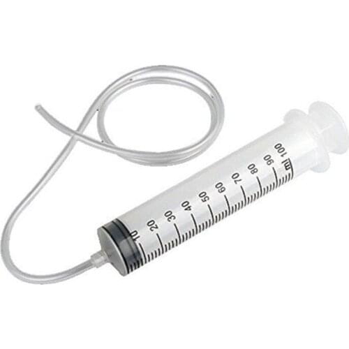 1Pc Large Syringe Hypodermic Feeding Syringe 100ml With 80cm Clear Tube Kit Set For Measuring Nutrient