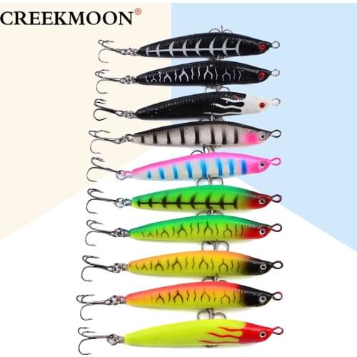 10pcs 8cm 18g Pencil Sinking Fishing Lure Weights Bass Fishing Tackle Baits Accessories Saltwater Lures Fish Bait Trolling Lures
