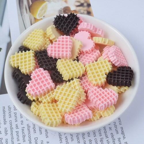 10pcs/pack Cookies Charms Flatback DIY Toy For Children Charms Modeling Clay DIY Embelishmen Scrapbooking Accessory