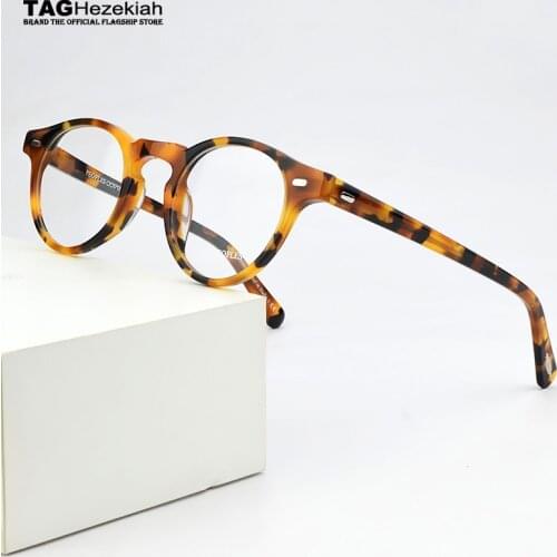 2020 Retro Round eyeglasses frames men ov5186 fashion brand vintage myopia computer optical glasses women Nerd spectacle frames