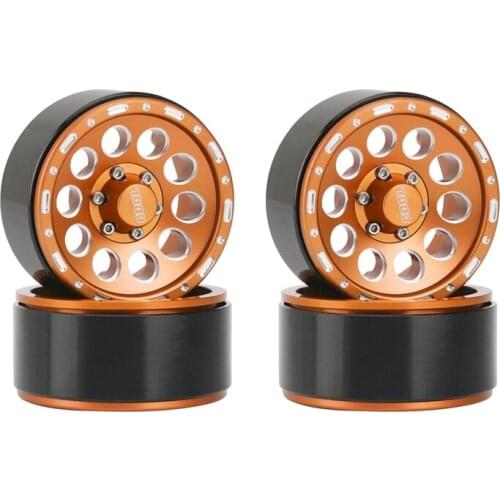 4PCS Metal 1.9Inch Beadlock Wheel Rims Hub For 1/10 RC Crawler Car Axial SCX10 90046 AXI03007 Traxxas TRX4 D90 Parts