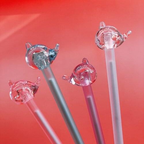 40 pcs/lot Crystal Whale Gel Pen Cute Office Stationery School Water Gel Ink Pen black ink Signature Pen escolar