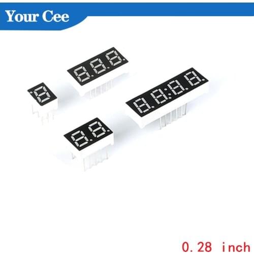 5Pcs 0.28 Inch Digital Tube 1Bit 2Bit 3Bit 4Bit Display Common Anode Common Cathode 0.28" 7 Segment Led Board DIY Red Electronic