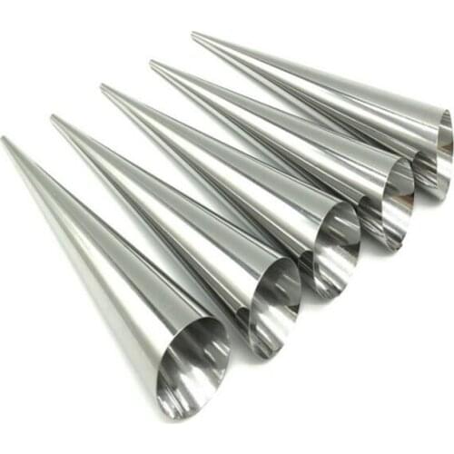 5Pcs/Set Kitchen Stainless Steel Baking Cones Horn Pastry Roll Cake Mold Spiral Baked Croissants Tubes Cookie Dessert Tools