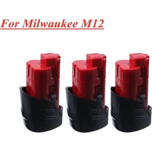 12v Rechargeable Battery For Milwaukee M12 XC 48-11-2410 48-11-2420 48-11-2411 12-Volt 3000mAh 6000mAh Li-ion Battery For M12