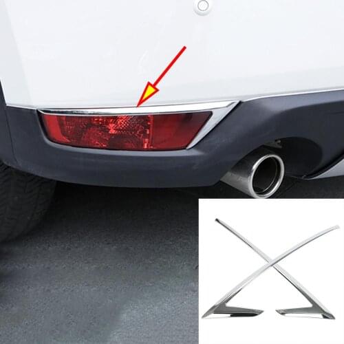 Car Rear Foglight Trim ABS Chrome Back Fog Light Lamp Eyelid Eyebrow Cover Fit For Mazda CX5 CX-5 KF 2017 2018 2019 Accessories