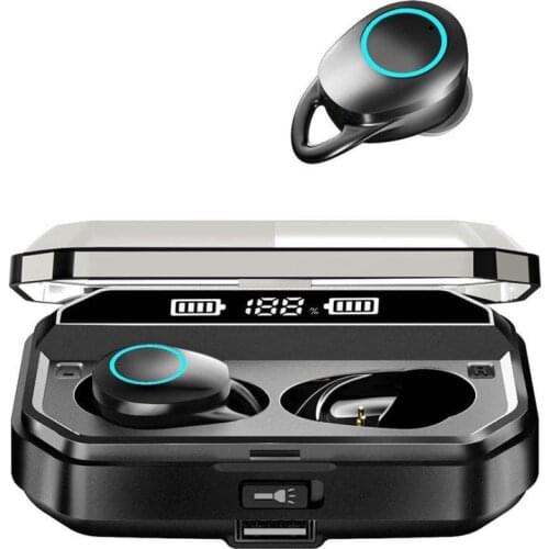 Bluetooth Wireless Earbuds with Flashlight TWS Pro Touch Control Noise Cancelling Auto Pair Wireless Earphones with Microphone