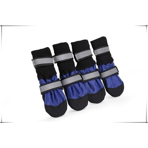4pcs/set Dog Shoes Soft Bottom Pet Boots Autumn Winter Anti-slip Waterproof Sneakers Booties Warm Shoes for Small Large Dog Cat