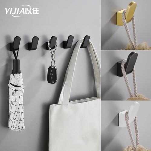 Black Golden and White clothes hook aluminum wall hanging bathroom single Robe hook