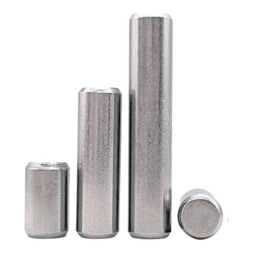 50pcs M2.5 cylindrical pin direct sales double head chamfer dowels guide pins locating solid dowel stainless steel 4mm-30mm long