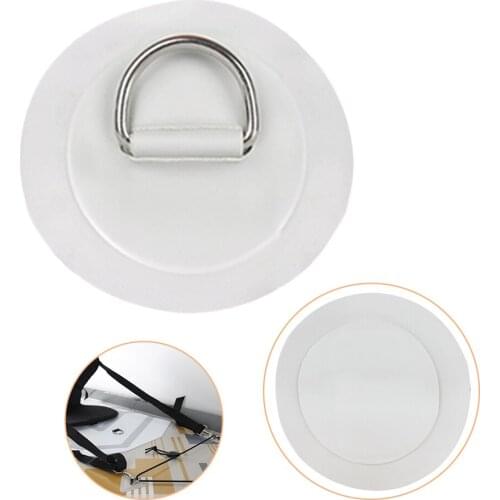 1Pc Stainless Steel D-Ring with PVC Patch Pad Base Stuck on Sup Board Inflatable Boat Kayak Dinghy Raft To Connect Seat Rope 7cm