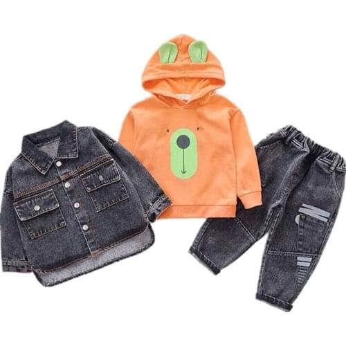 Spring Autumn Fashion New Baby Boys Girls Clothes Children Sports Jacket Hoodies Pants 3Pcs/sets Toddler Costume Kids Sportswear