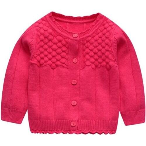 Baby sweater girls all cotton sweater cardigan coat