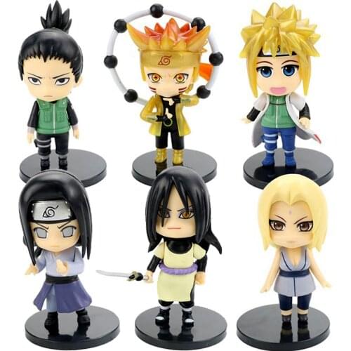 Naruto Figure Anime Figurine Uzumaki Sasuke Action Figures Q Version Model Decoration Collection Cartoon Kawaii Kids Toys Gifts
