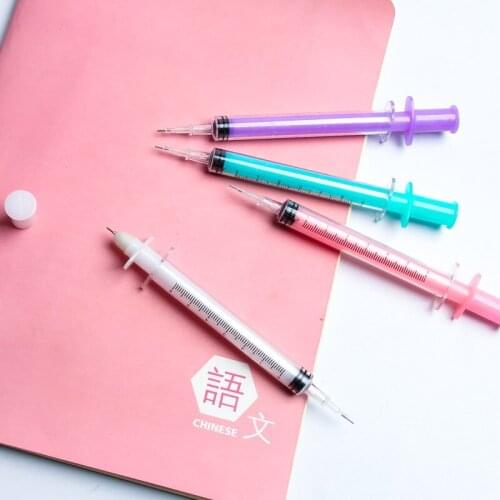 Needle Shape Gel Pen Water Spray Syringe Styling Water Pen Syringe Pen Black Pen Creative Stationery Student School Supplies