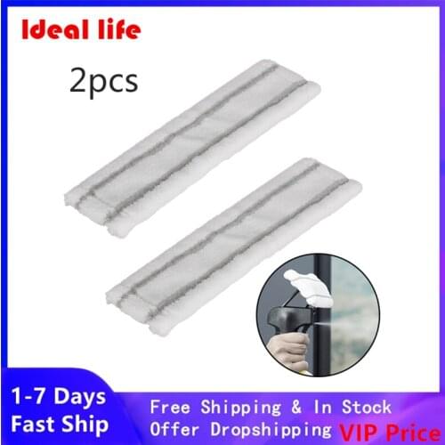 2PCS Microfibre Mop Cloths For Karcher WV1 WV50 WV75 Vacuum Casement Cleaning Long-lasting Cleaning Pads Power Mopping Cloth Mop