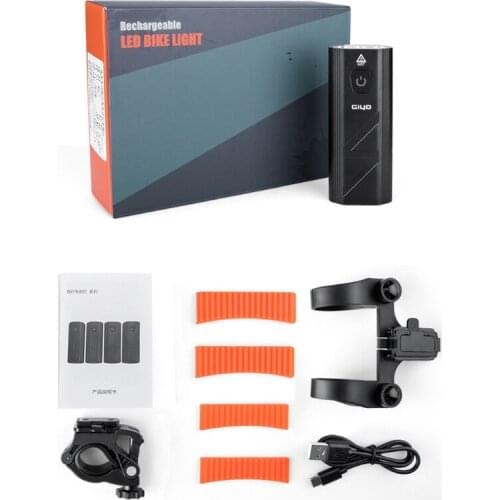 MTB Bike Front Light USB Rechargeable Bicycle Flashlight Headlight Mount Holder