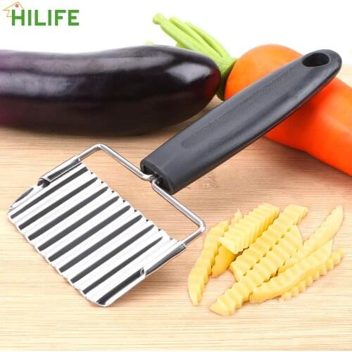 Durable Stainless Steel Vegetable Chopper Wavy French Fries Cutter Kitchen Gadgets Cutter Veggie Slicer Potato Slicer