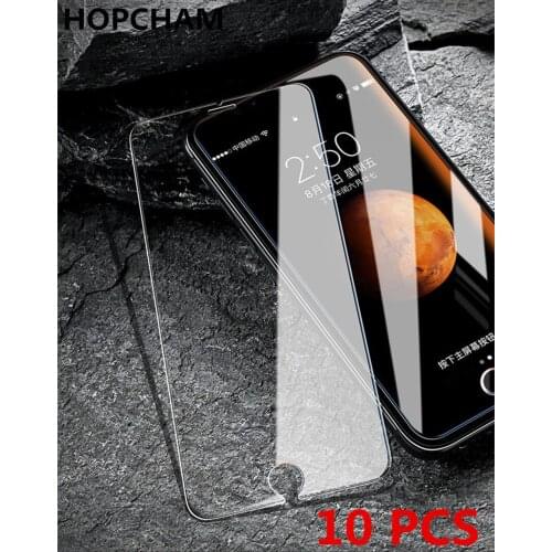 10Pcs 2.5D HD Clear Tempered Glass For iPhone 8 7 6 6 Plus 5 5s 5c 4s 4 Anti-Shock Screen Protector Film For iPhone X 10