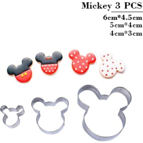 3pcs Mouse Cookie Cutter Fast Shipping Stainless Steel Cut Biscuit Mold Cooking Tools Set Vegetable Chopper Kitchen Accessories