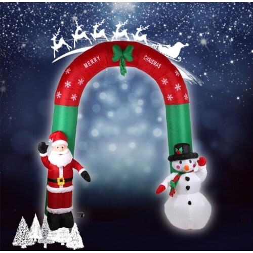 Christmas Inflatable 2.4m Snowflake Arch Christmas Props Stage Evening Arches Welcome Arch