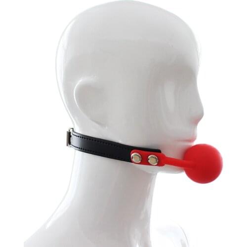 Sex Products Solid Silicone Ball Gag with Lock Fetish Mouth Gag Adult Games Sex Toys for Couples Erotic Toys Bondage Restraints